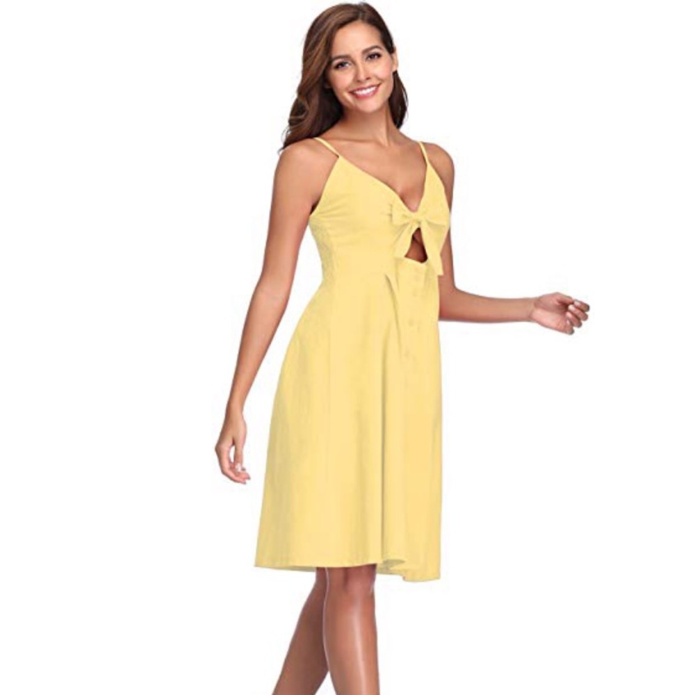 Magic Dancer Bow Tie Knot Knee Length Sunny Dress - Picture 5 of 5